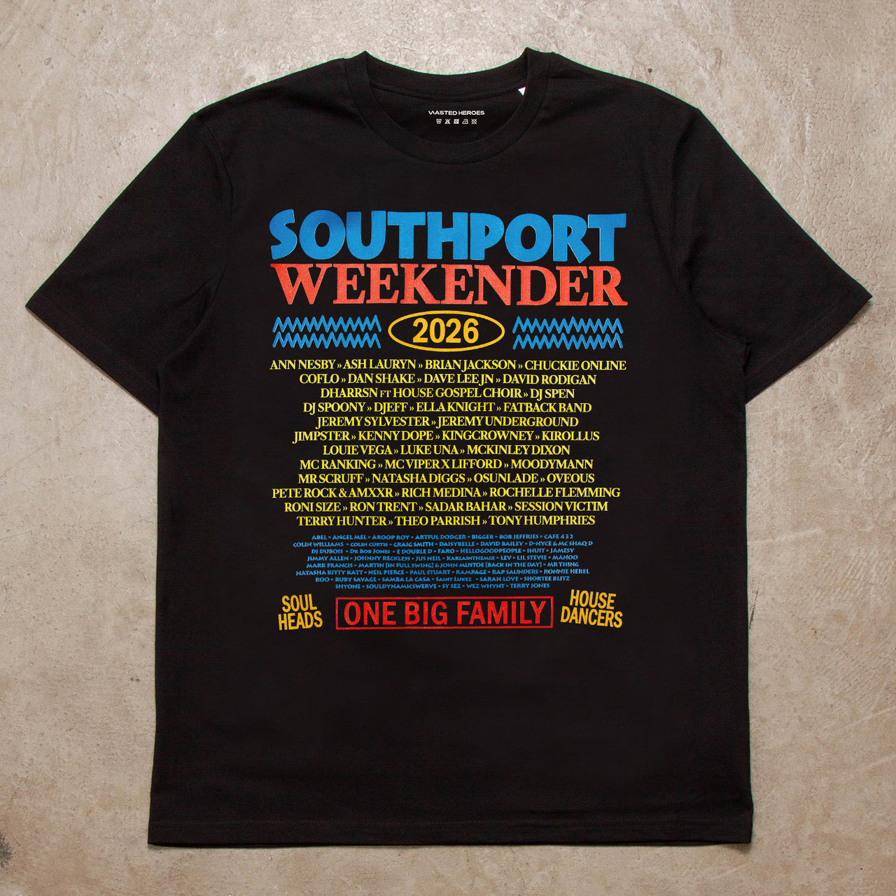 Retro 2026 Blue Front Print - Tshirt - Black