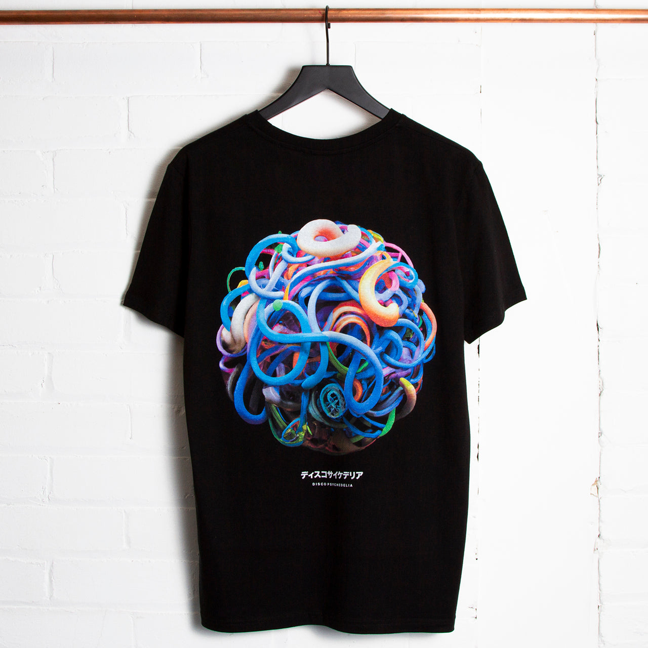014 Disco Psychedelia Back Print - Tshirt - Black