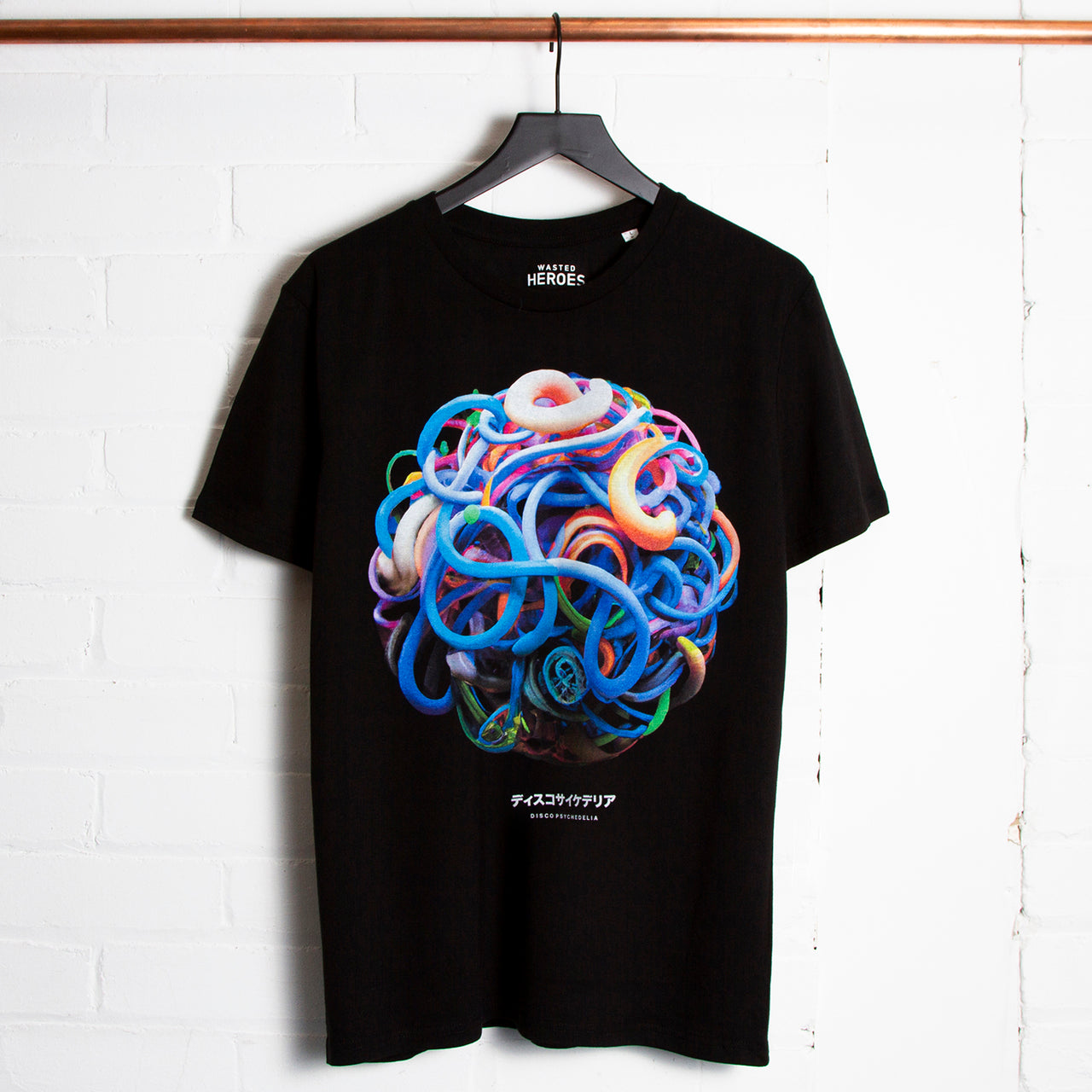 014 Disco Psychedelia Front Print - Tshirt - Black