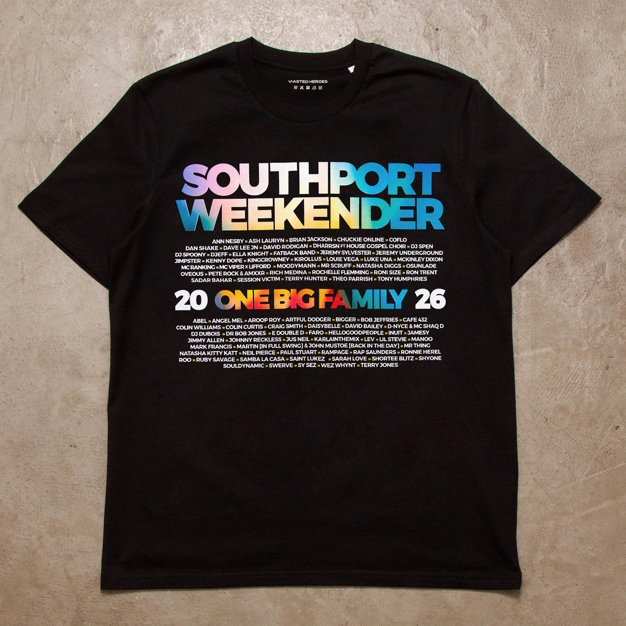 2026 Family Front Print - Tshirt - Black