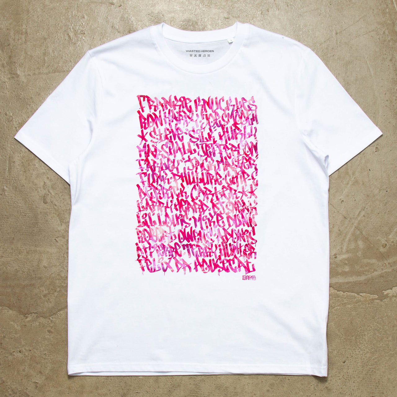 Magenta Chicago Pioneers Front Print - Tshirt - White