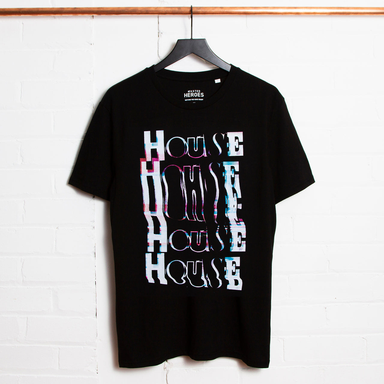 Distorted House Front Print - Tshirt - Black