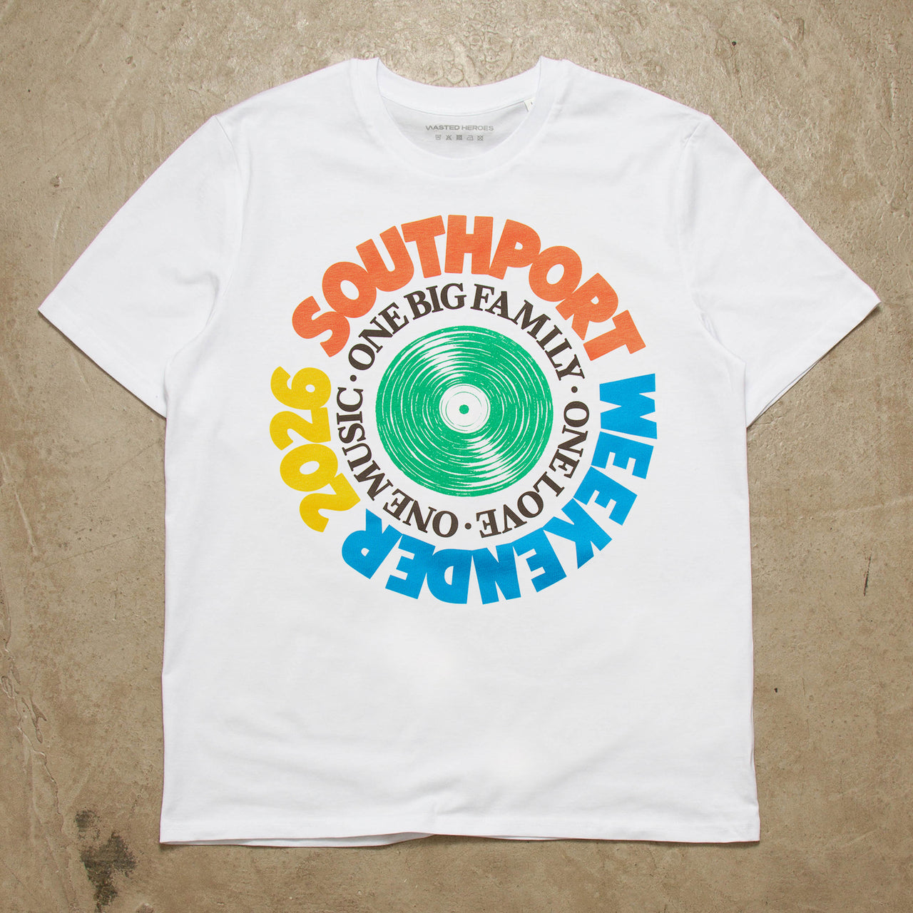 SW Vinyl Green Front Print - Tshirt - White