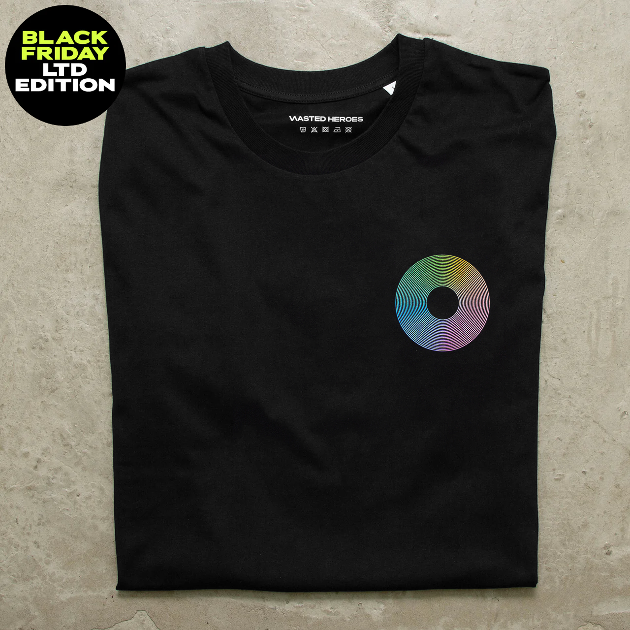 Crest BF Vinyl Yellow - Tshirt - Black