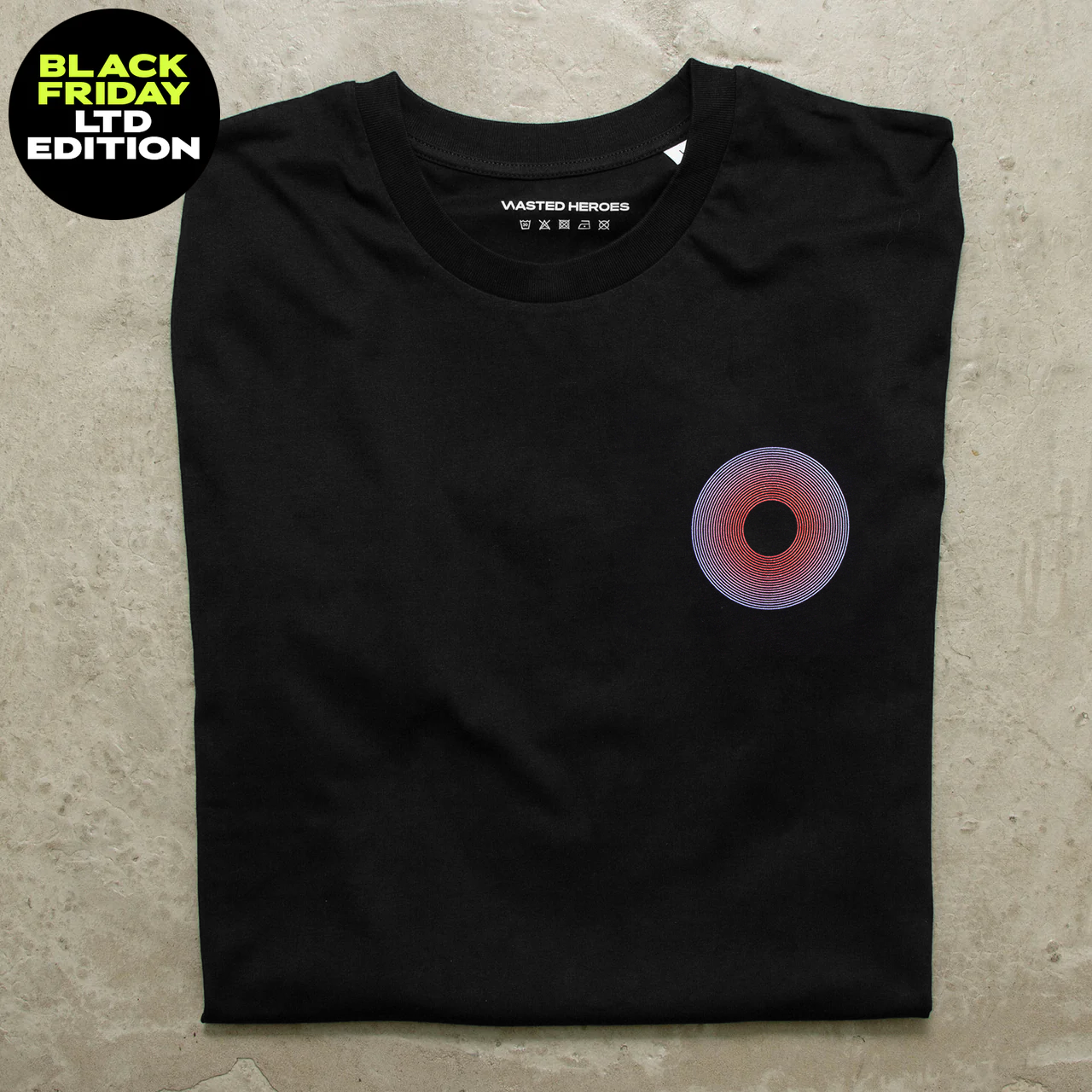 Crest BF Vinyl Blue Red - Tshirt - Black