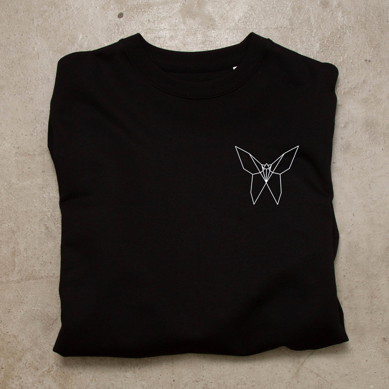 Crest Origami Butterfly - Sweatshirt - Black