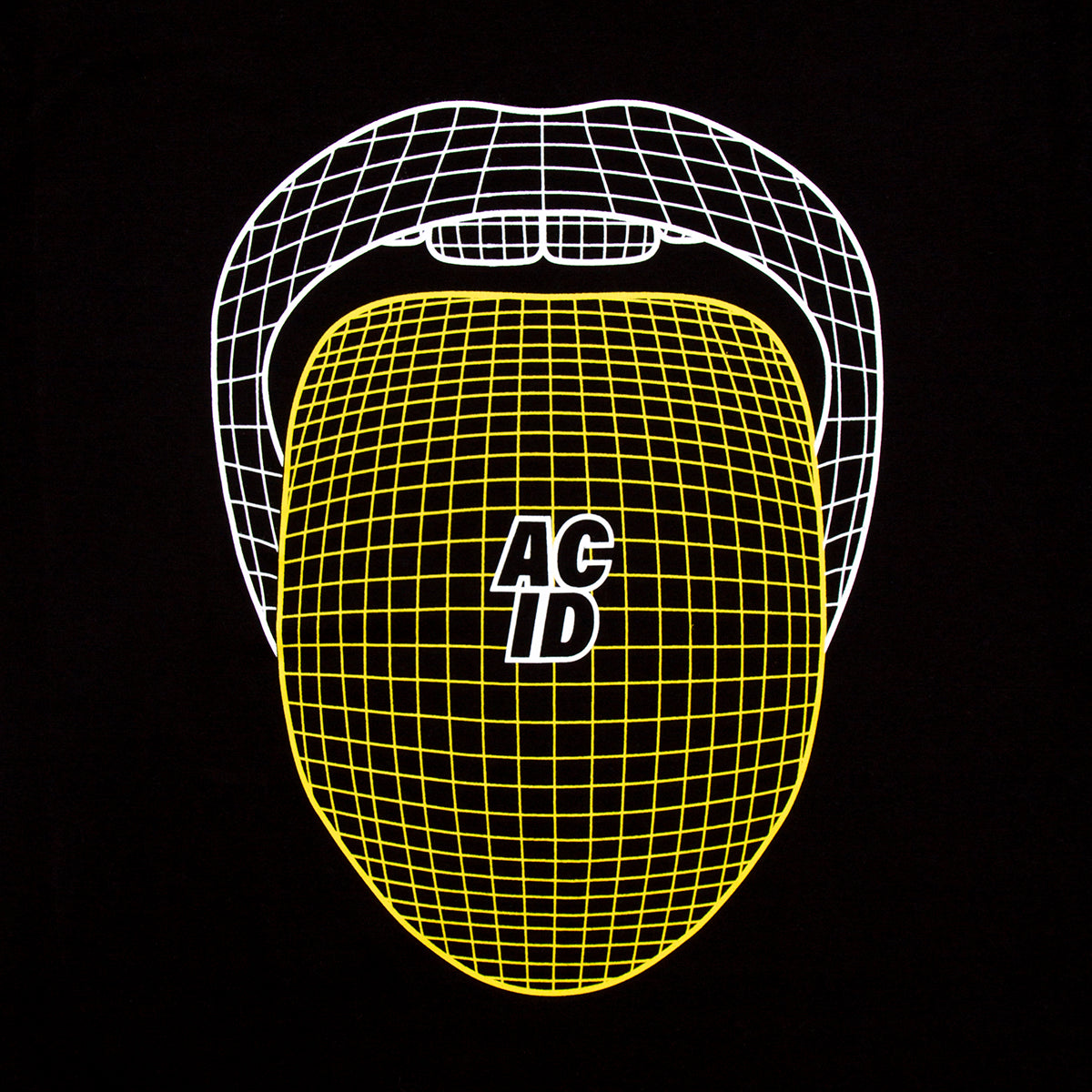 Grid Acid Drop - Tshirt - Black