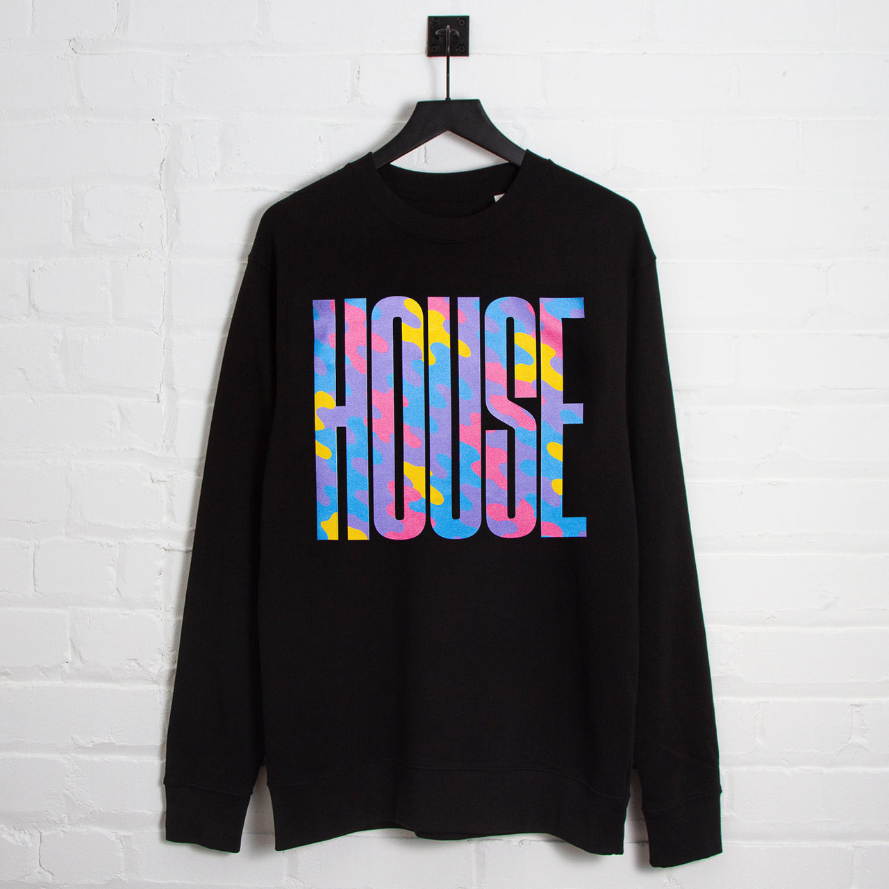 Haze Higher House Front Print - Sweatshirt - Black