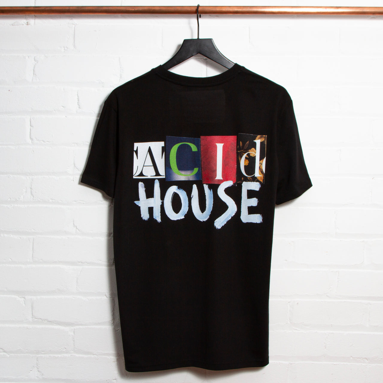 Acid House Cut Panorama Back Print - Tshirt - Black