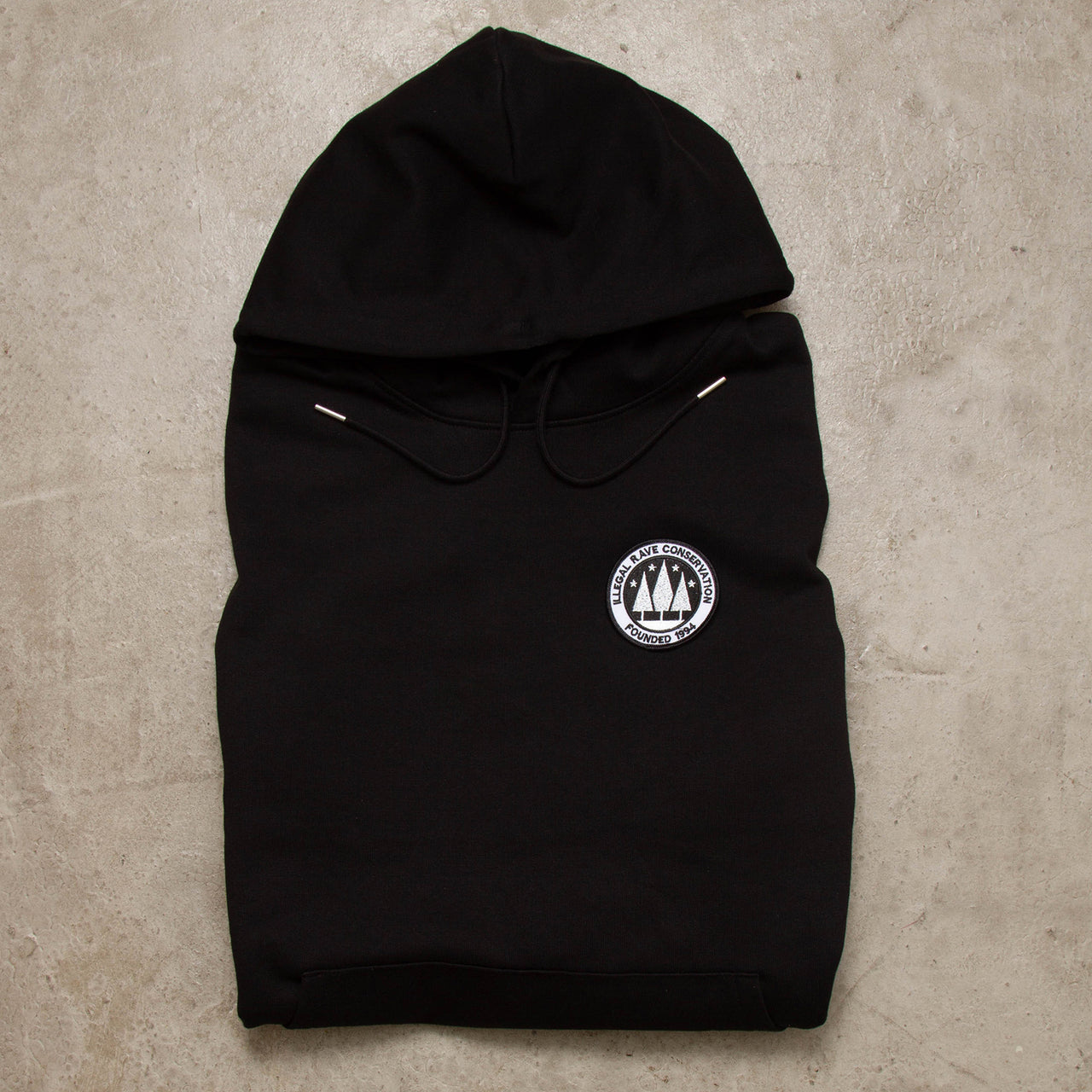Illegal Rave Crest - Pullover Hoodie - Black