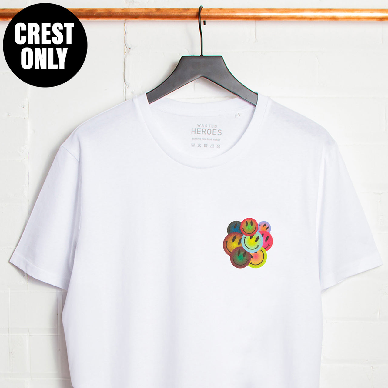 Crest All The Smileys - Tshirt - White