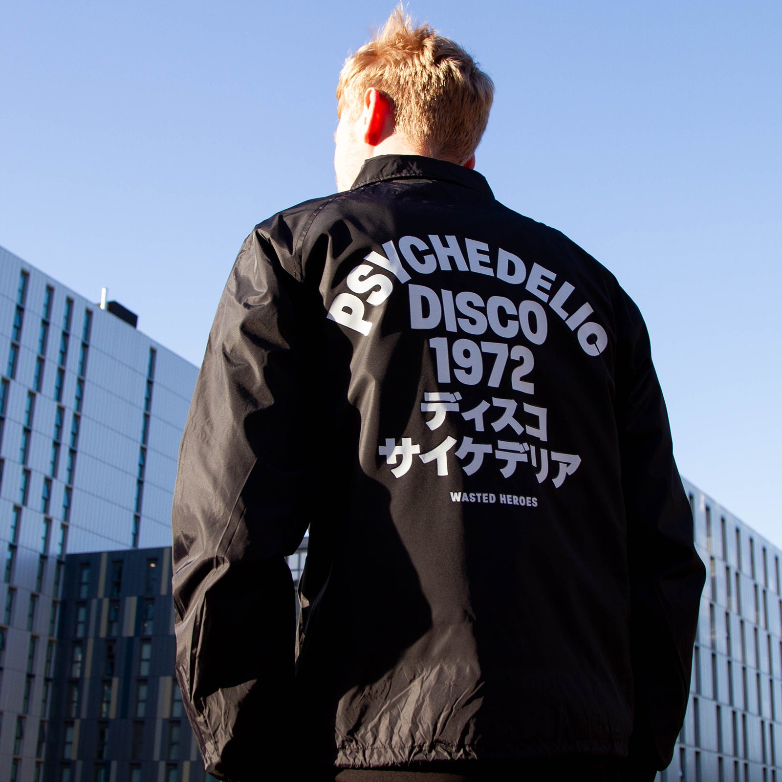 1972 Psychedelic Disco - Coach Jacket - Black