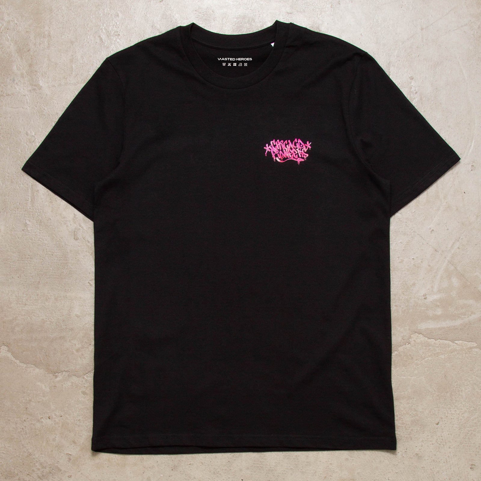 Magenta Chicago Pioneers Back Print - Tshirt - Black