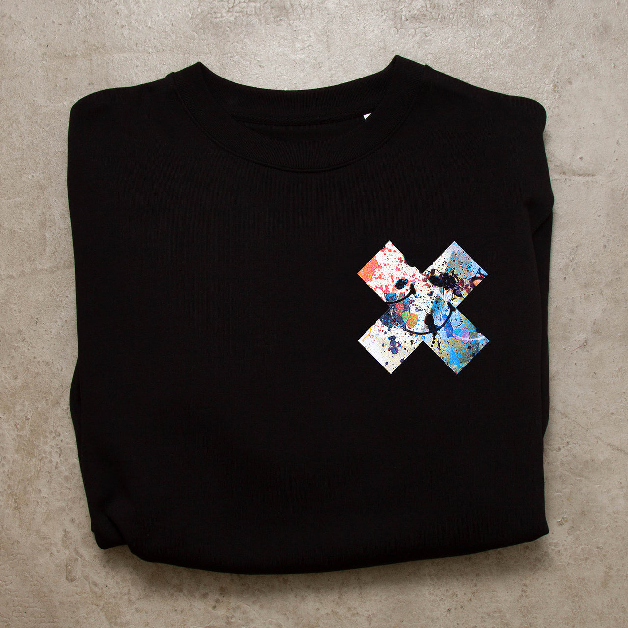 Crest Smiley 1 X Imprint - Sweatshirt - Black
