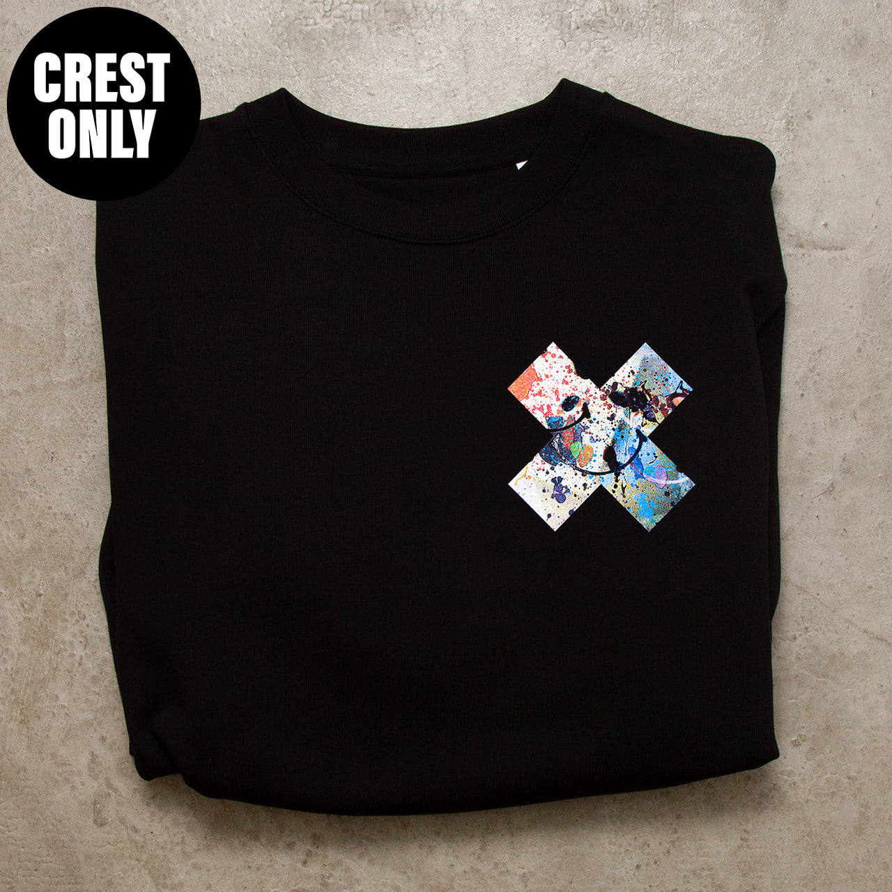 Crest Smiley 1 X Imprint - Sweatshirt - Black