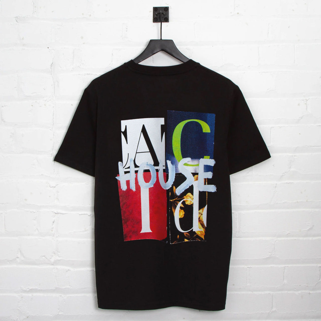 Acid House Cut Portrait Back Print - Tshirt - Black