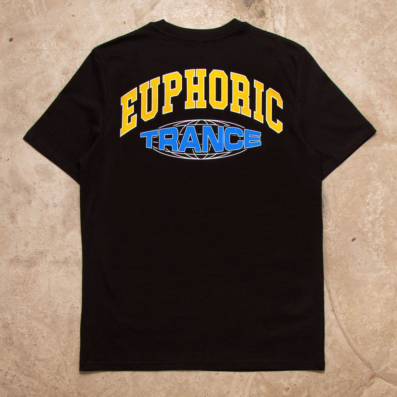Varsity Euphoric Trance Back Print - Tshirt - Black