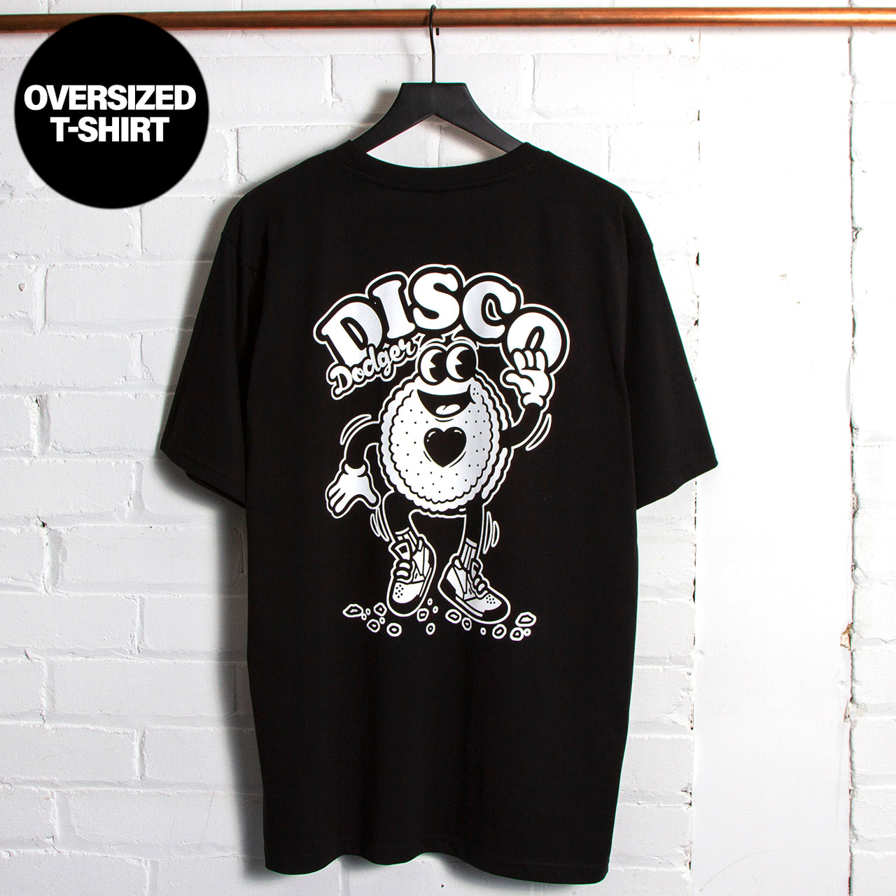 Disco Dodger - Oversized Tshirt - Black