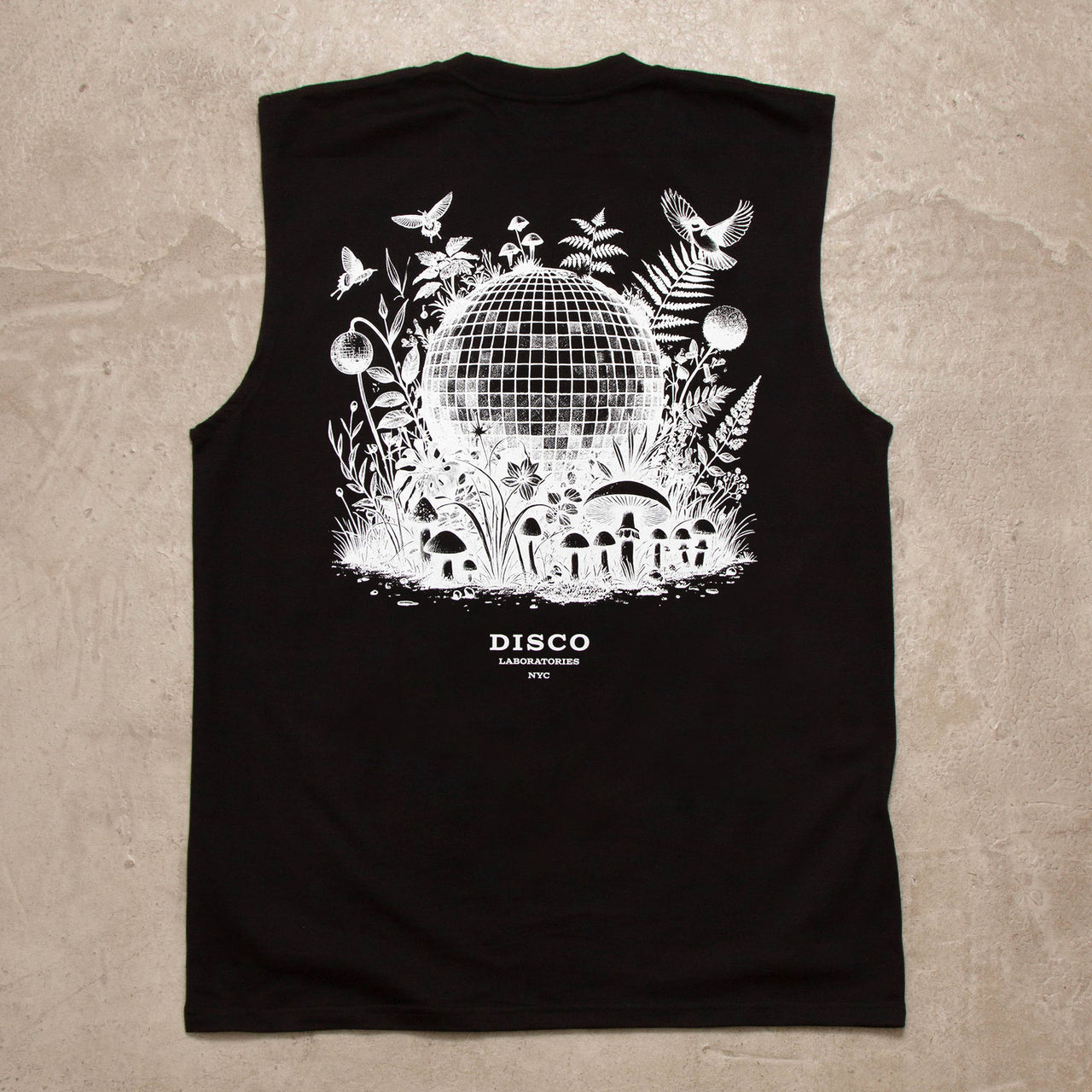 Ecology Disco Labs Back Print - Tank Tshirt - Black