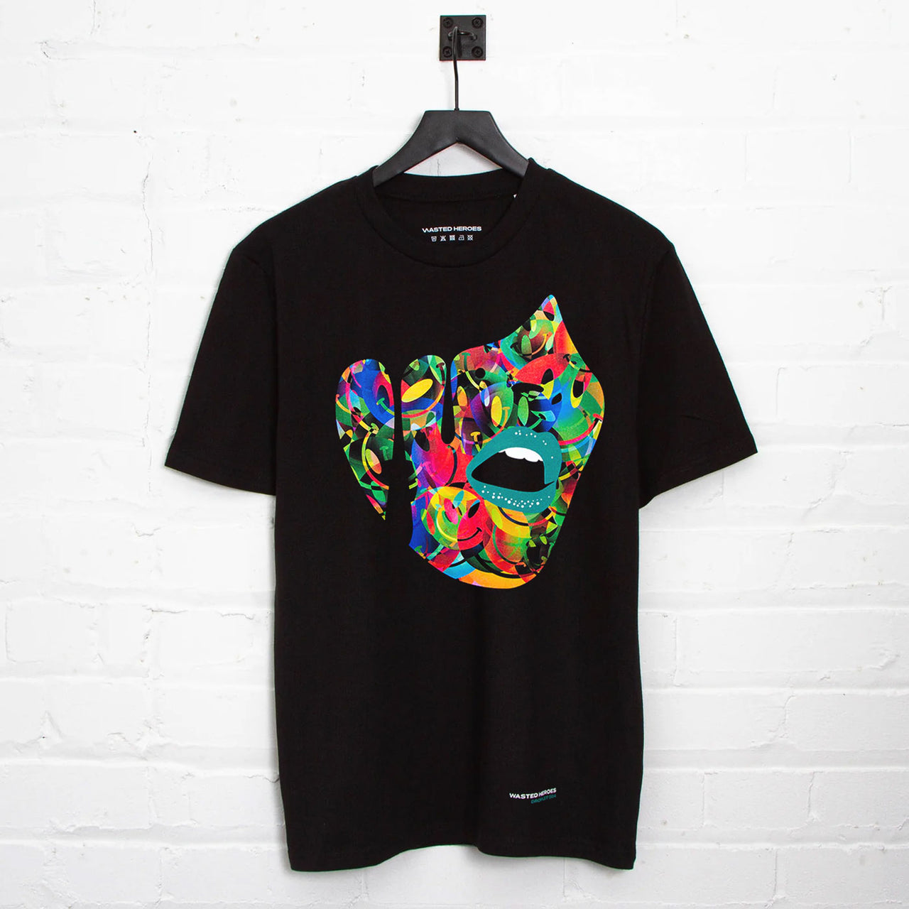 Droplet Face 004 - Tshirt - Black