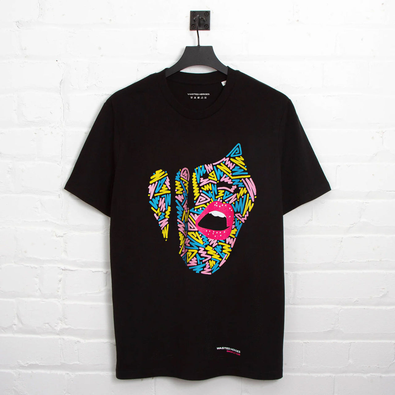 Droplet Face 006 - Tshirt - Black