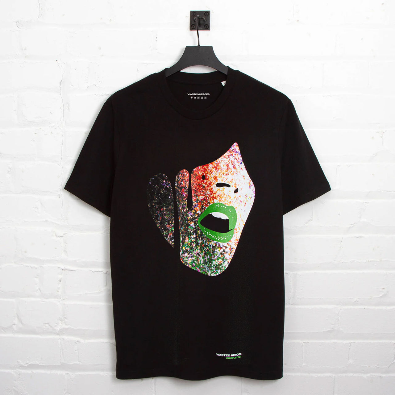 Droplet Face 007 - Tshirt - Black