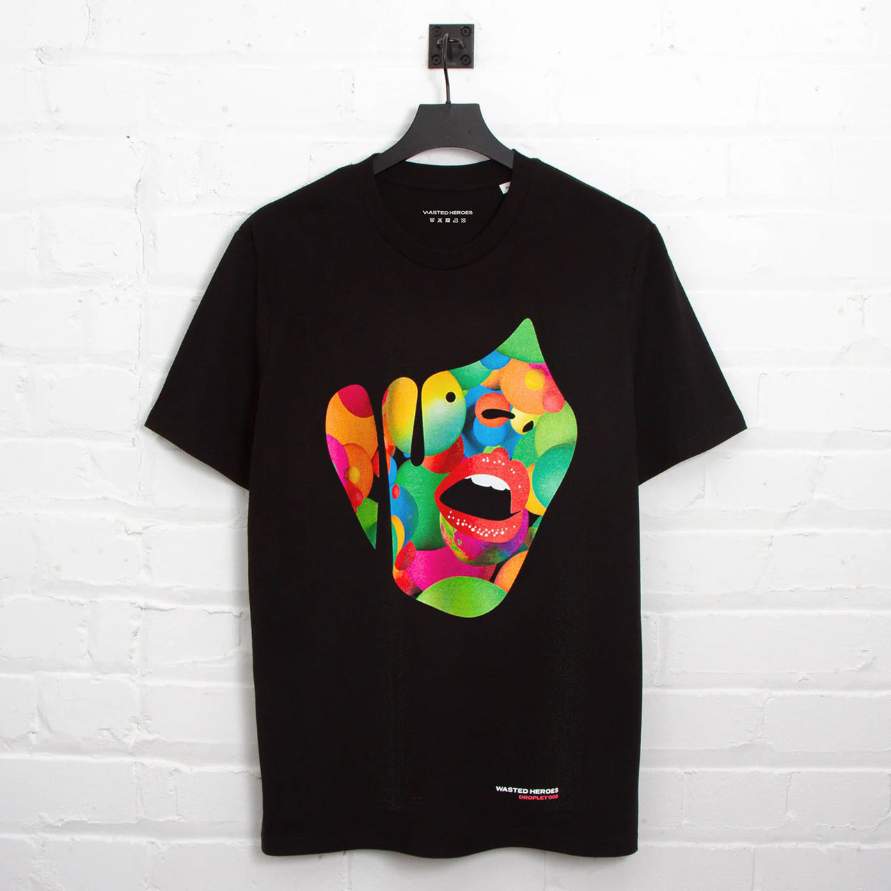 Droplet Face 008 - Tshirt - Black