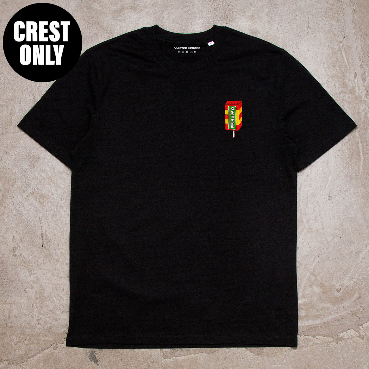 Crest Drumstick & Bass - Tshirt - Black