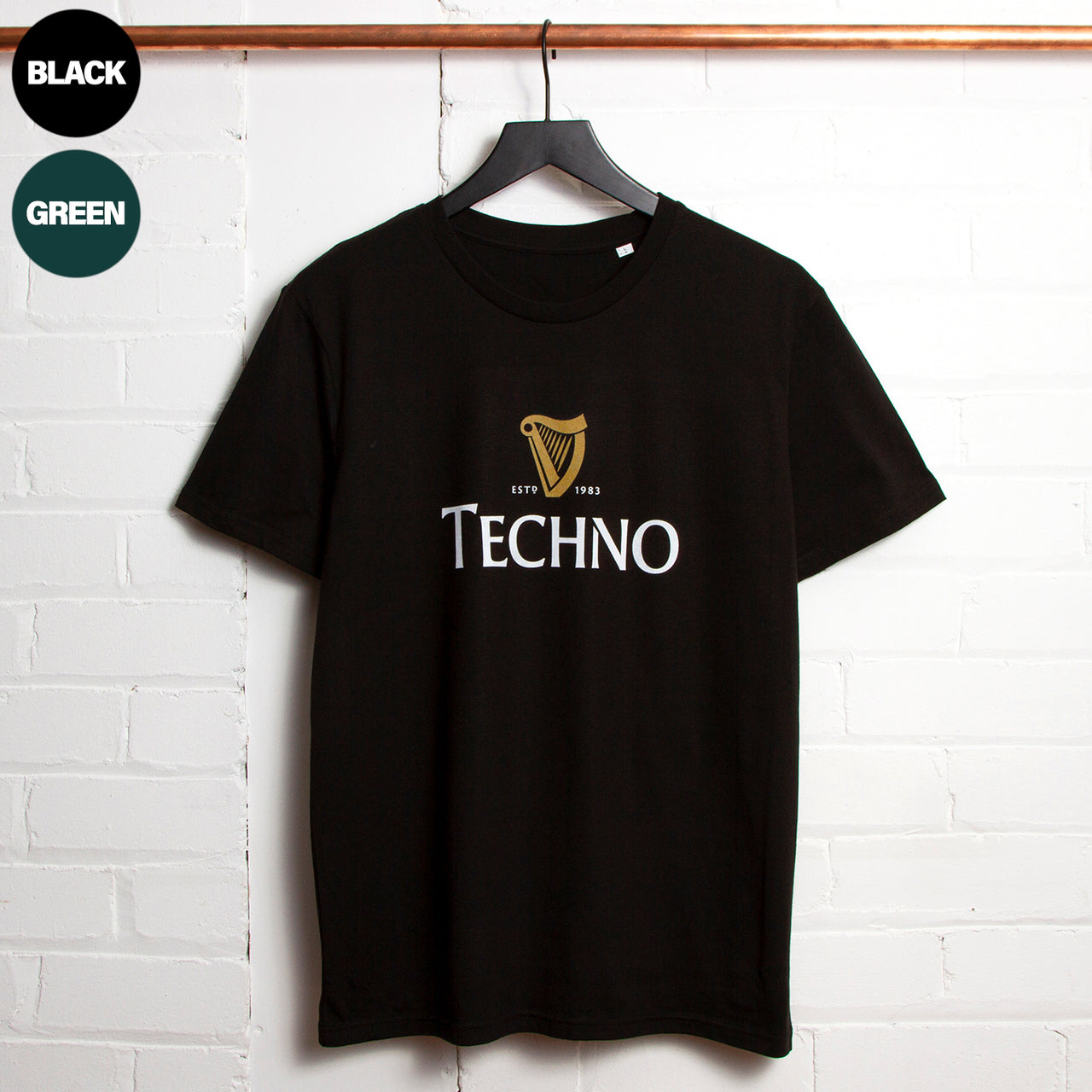 Techno Harp - Tshirt - Black or Green
