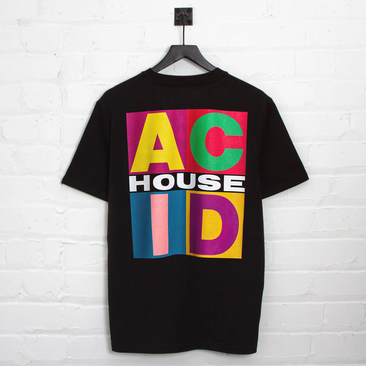 Squares Acid House Back Print - Tshirt - Black