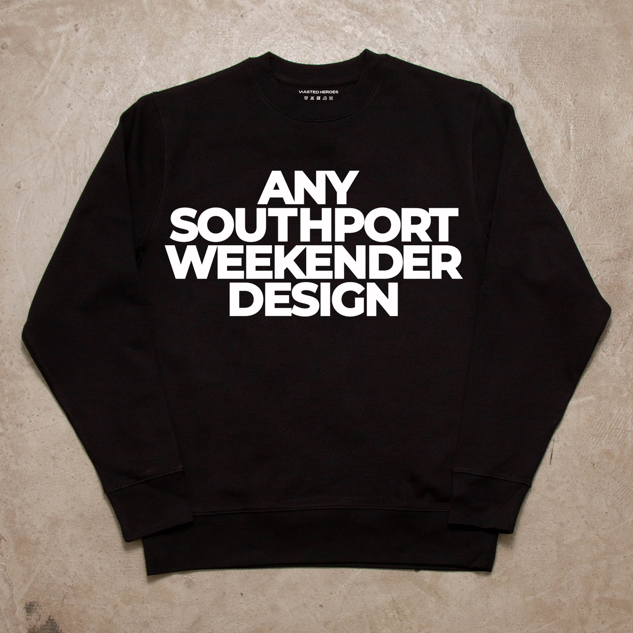 Any Southport Design Front Print - Sweatshirt - Black