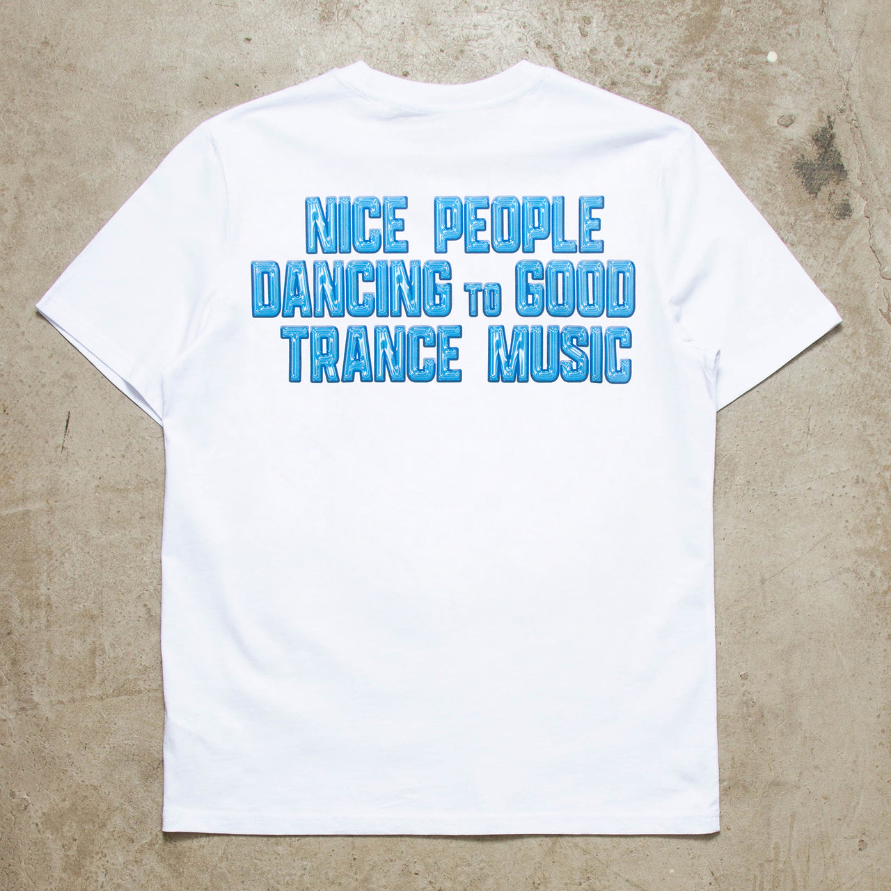 Peoples Trance Chrome Blue Back Print - Tshirt - White