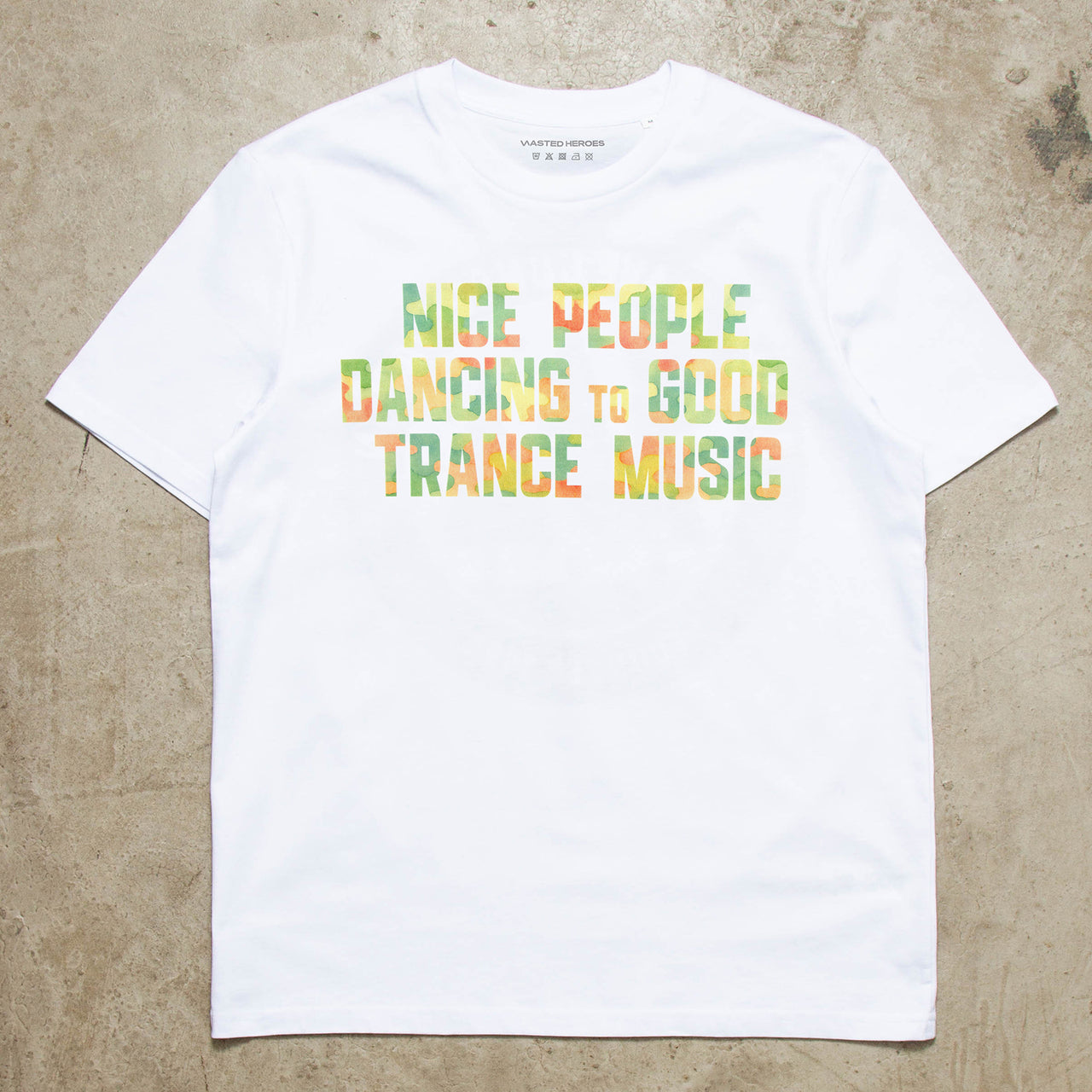 Peoples Trance Pastel Camo Front Print - Tshirt - White