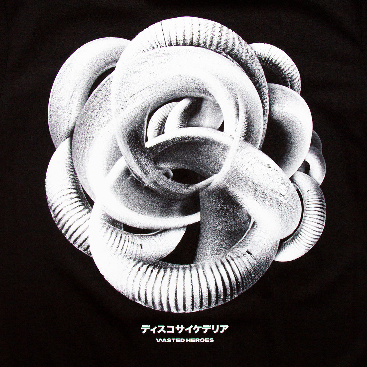 026 Disco Psychedelia Front Print - Tshirt - Black