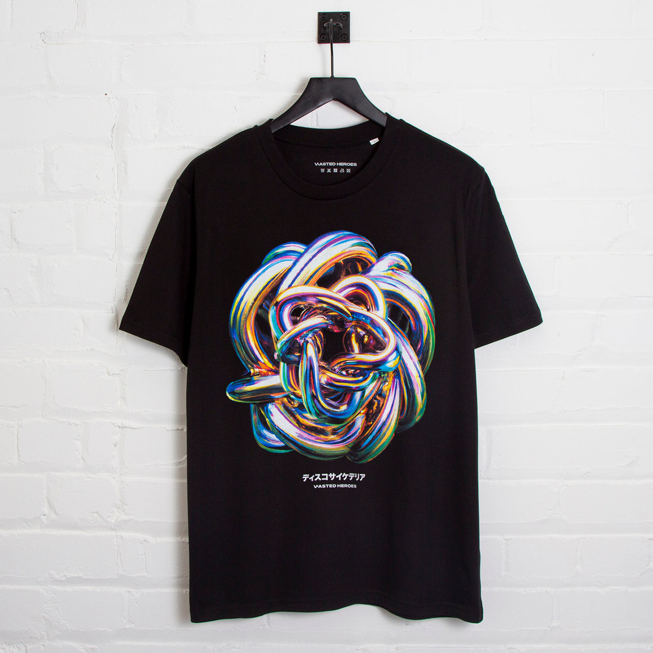 025 Disco Psychedelia Front Print - Tshirt - Black