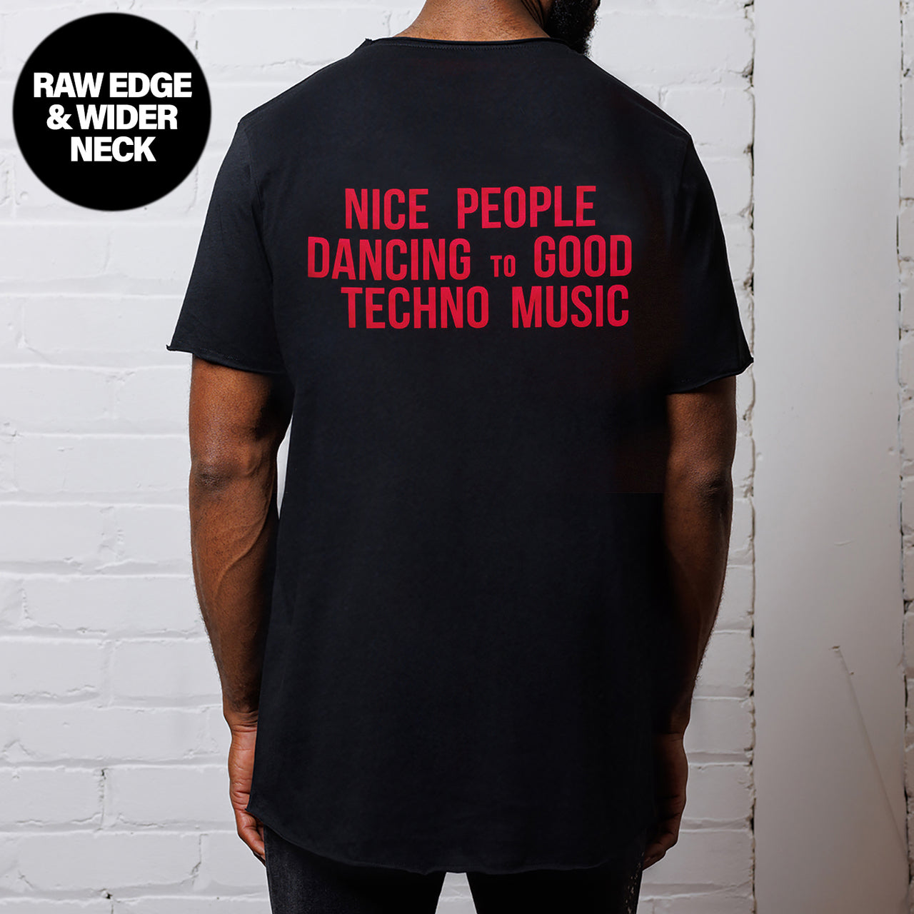 Peoples Techno - Raw Edge Tshirt - Black