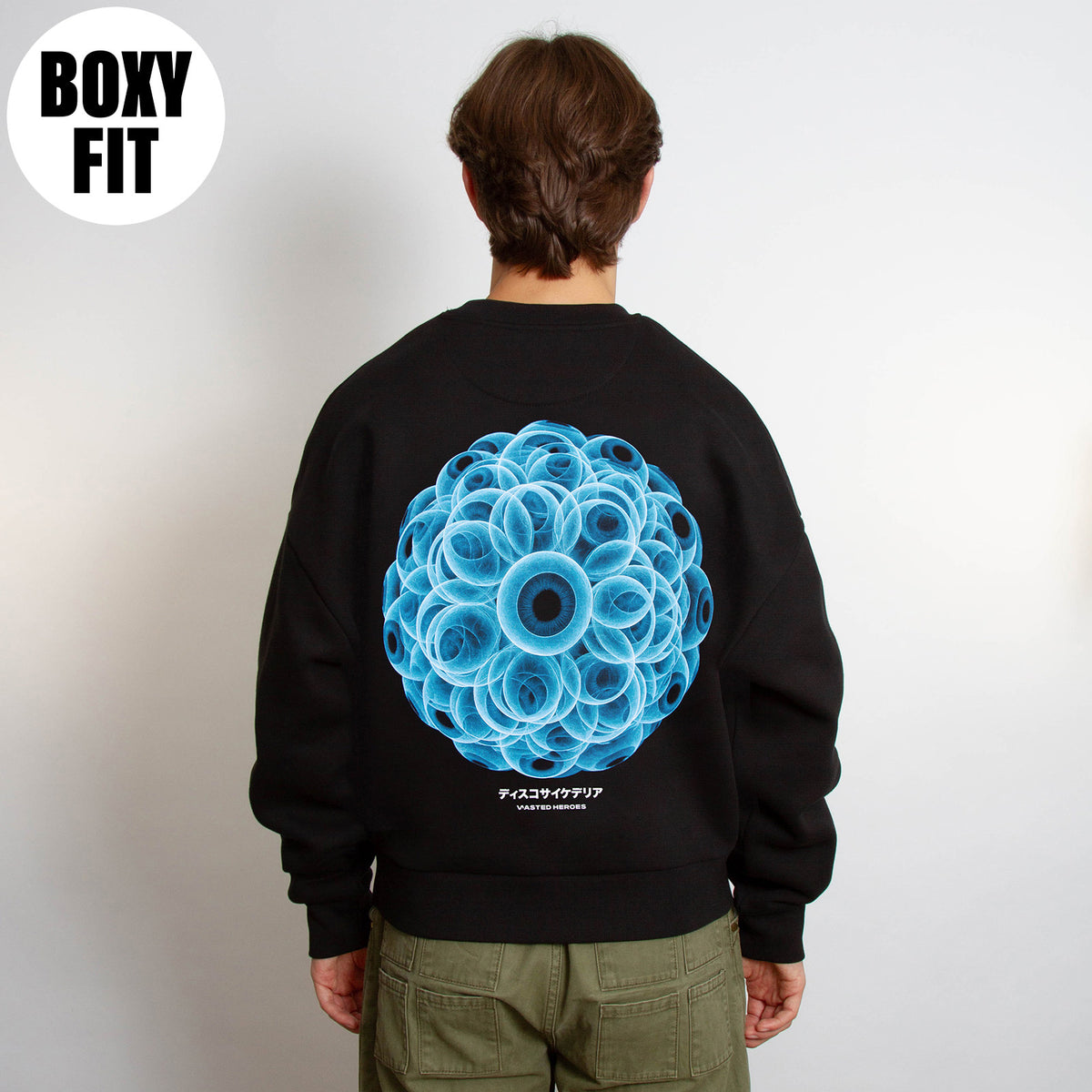 Orb 047 Disco Psychedelia - Boxy Sweatshirt - Black