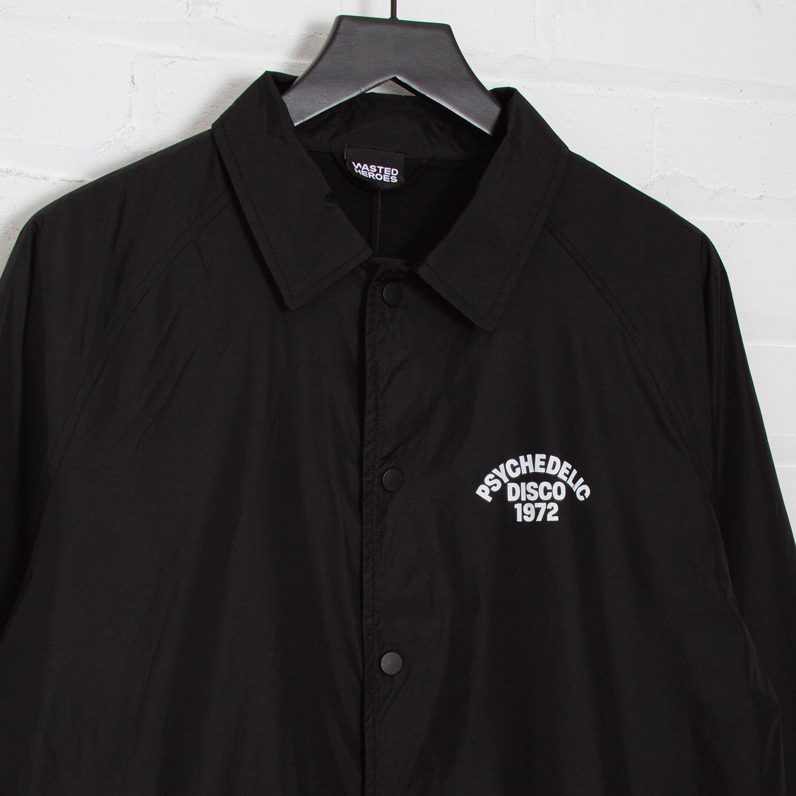 1972 Psychedelic Disco - Coach Jacket - Black