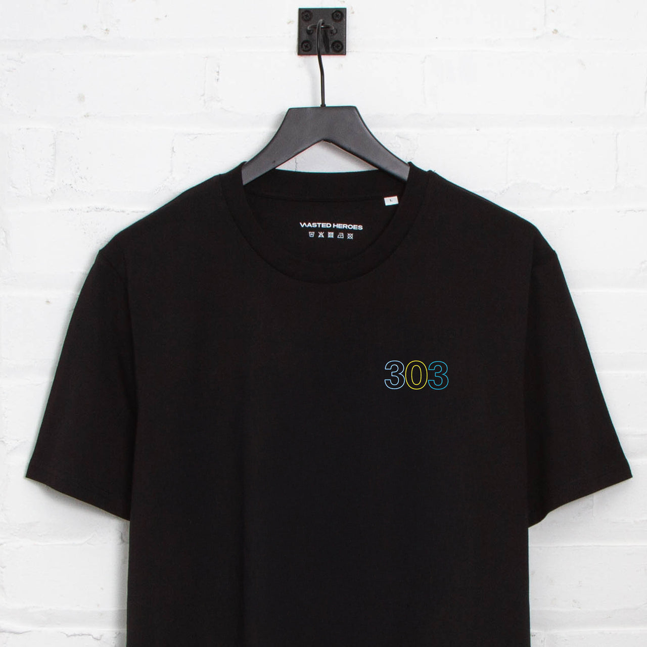 Crest 303 Colours Back Print - Tshirt - Black