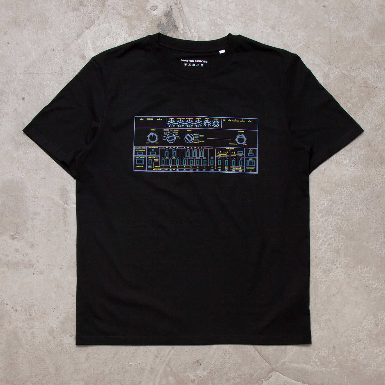 303 Colours Front Print - Tshirt - Black