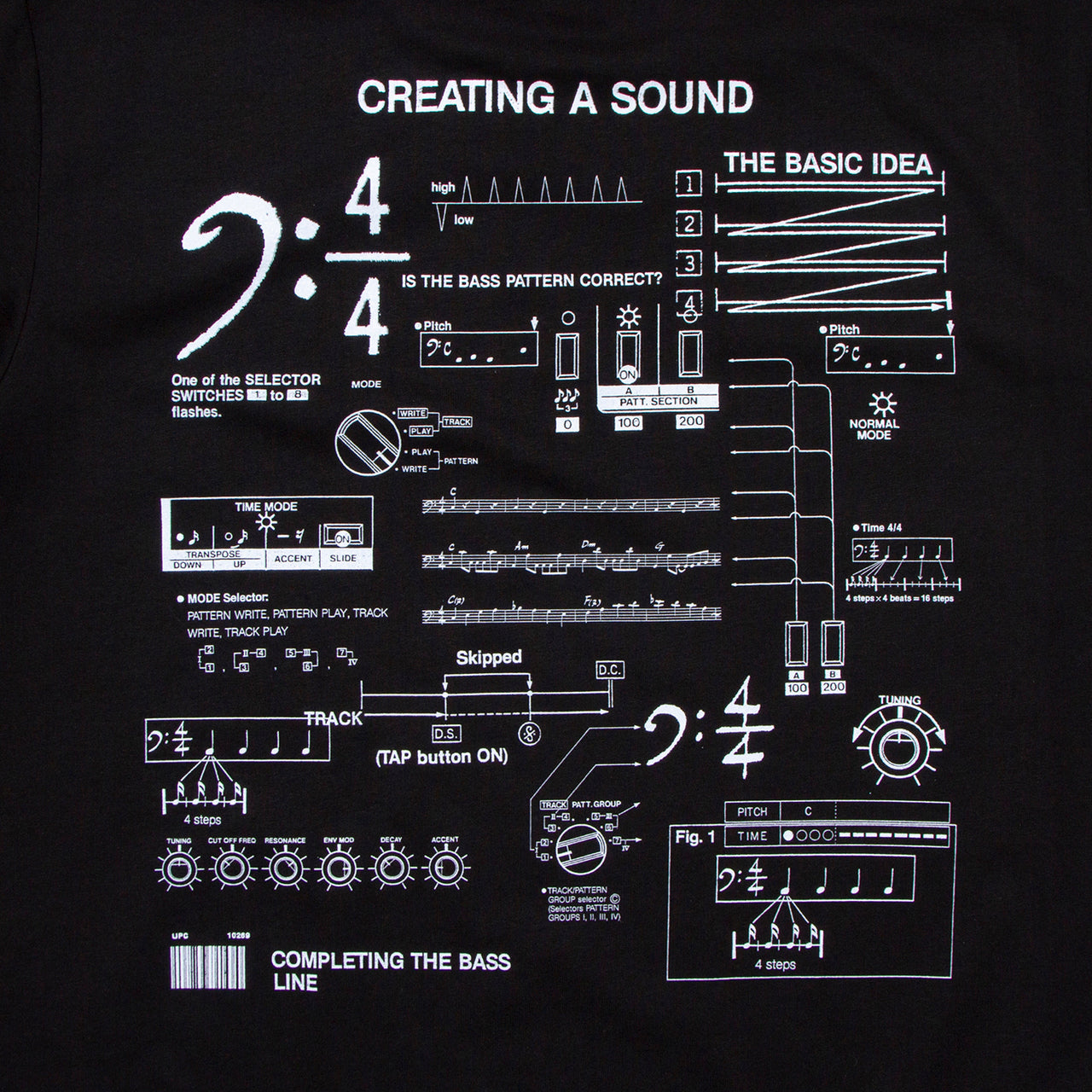 303 Sound Back Print - Hood - Black