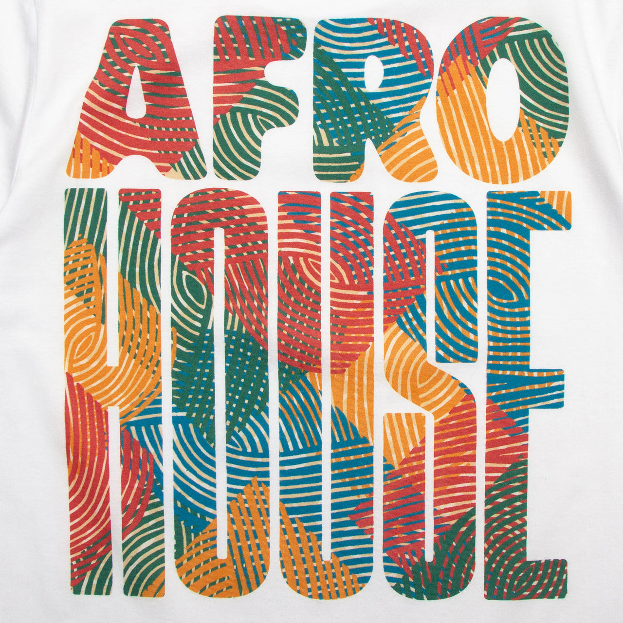 Afro House Colours Back Print - Tshirt - White