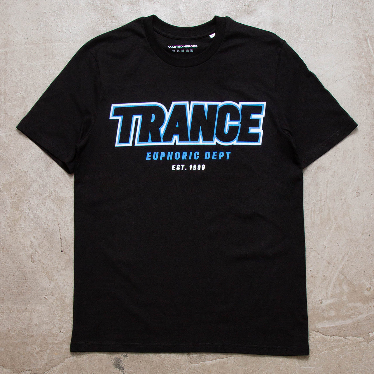 Trance Euphoric Dept Front Print - Tshirt - Black