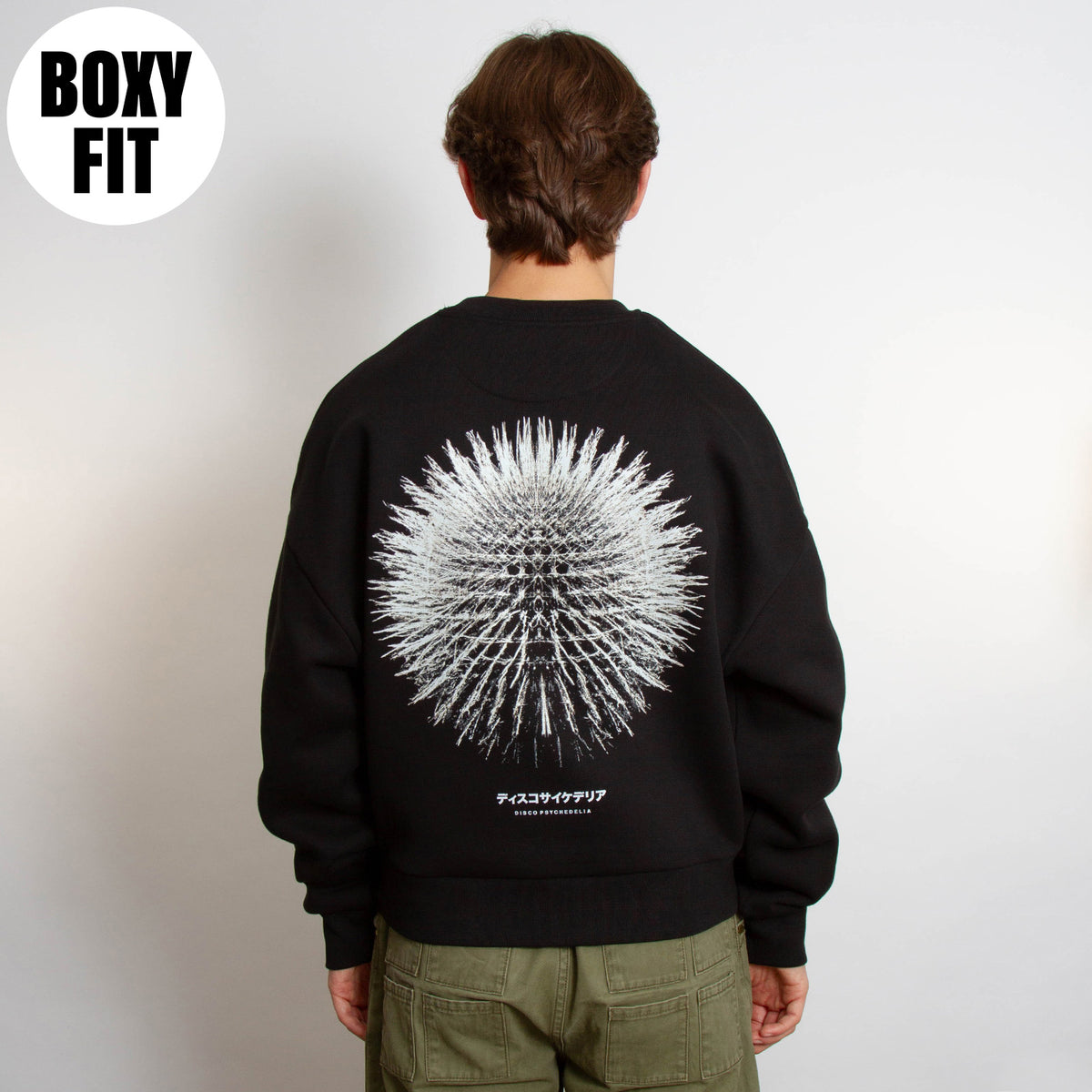 Orb 003 Disco Psychedelia - Boxy Sweatshirt - Black