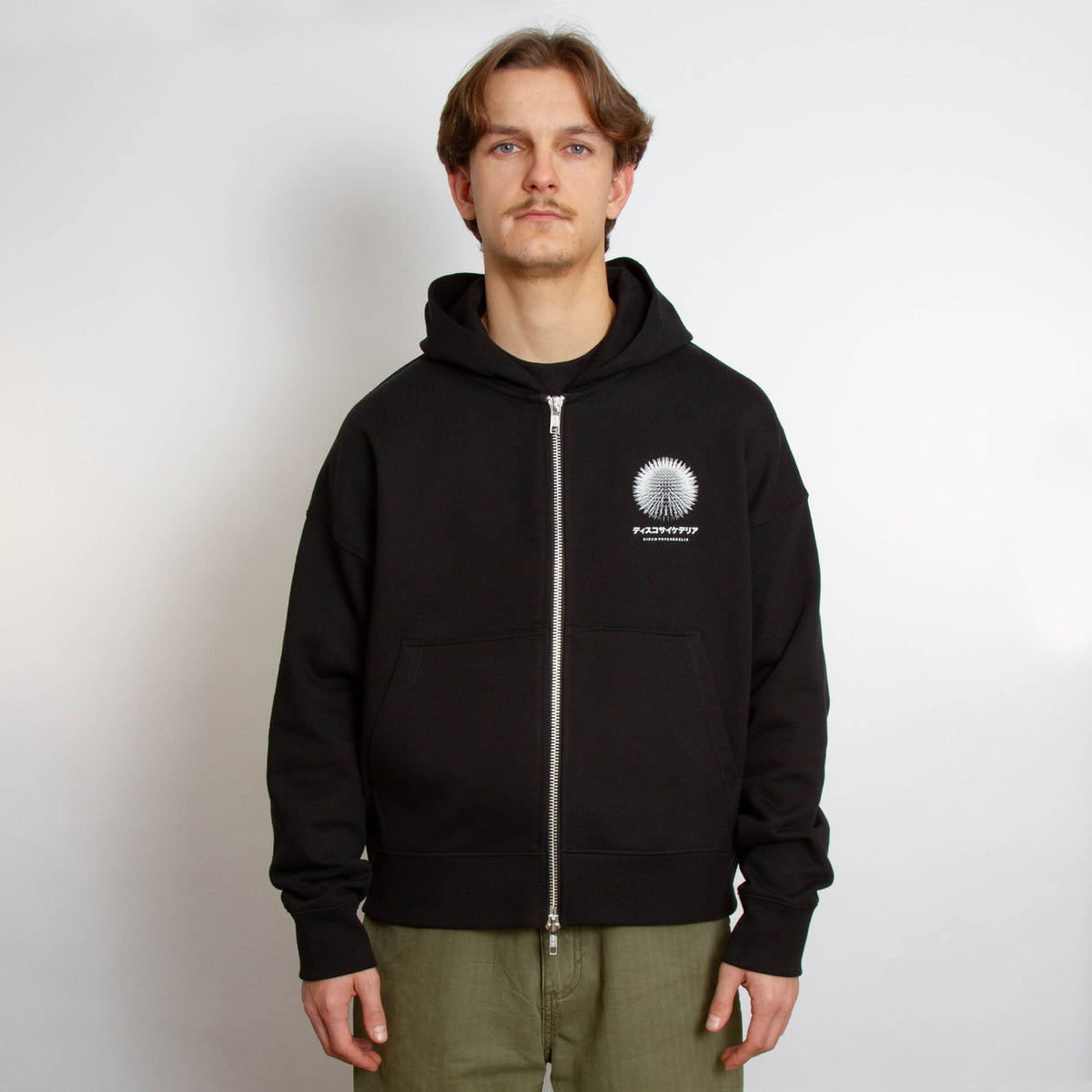 Orb 003 Disco Psychedelia - Boxy Zipped Hood - Black