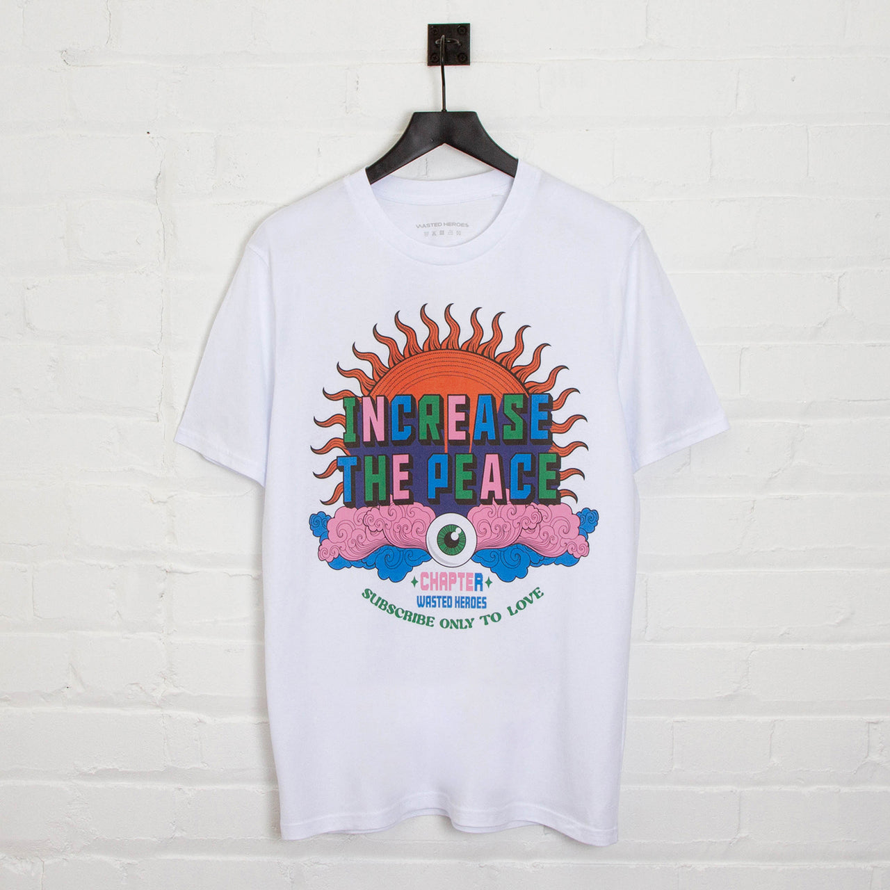 Increase The Peace Front Print - Tshirt - White