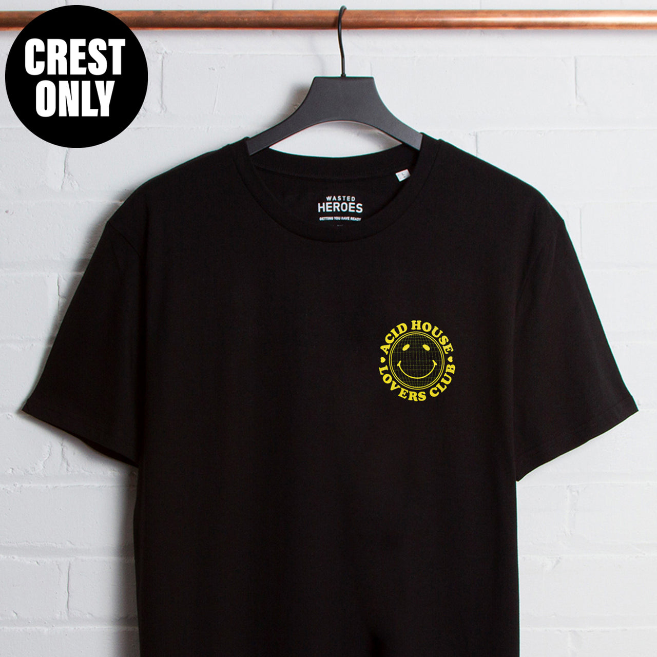 Crest Grid Acid House Lovers - Tshirt - Black