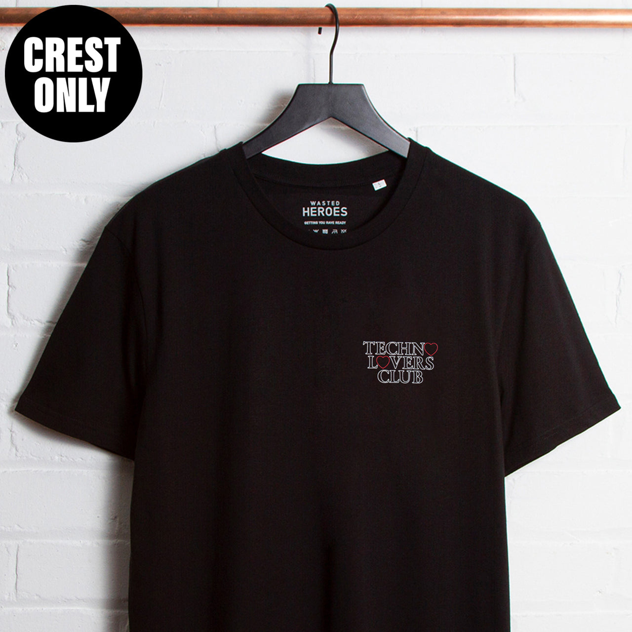 Crest Techno Lovers - Tshirt - Black
