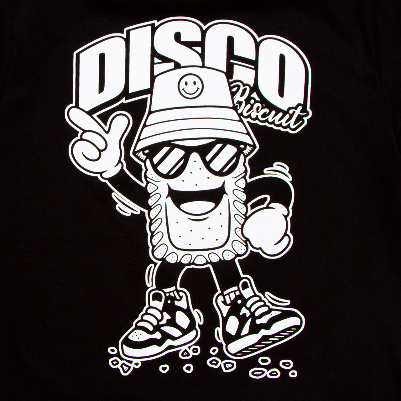 Discoff Biscuit Back Print - Tshirt - Black