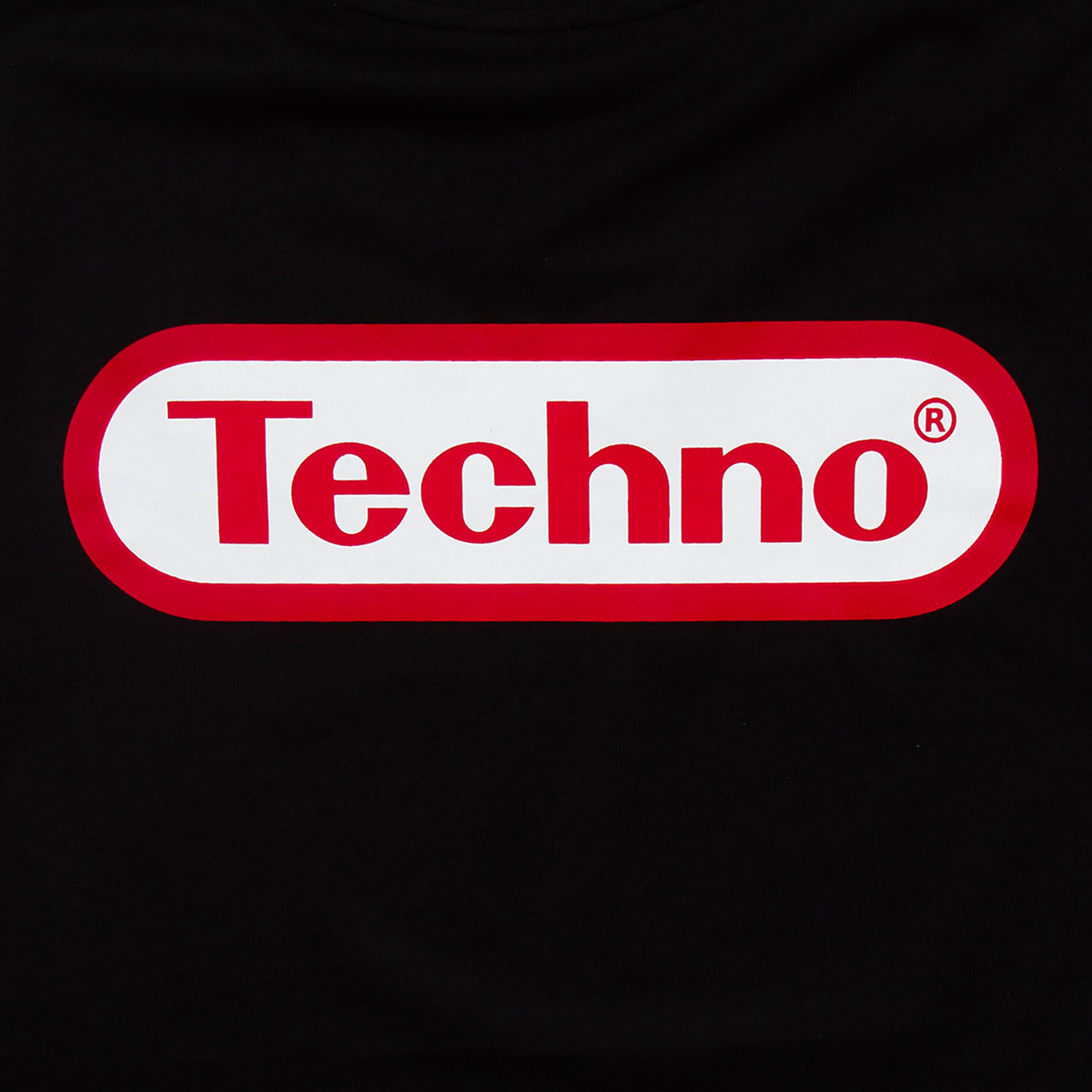 Super Techno Front Print - Tshirt - Black